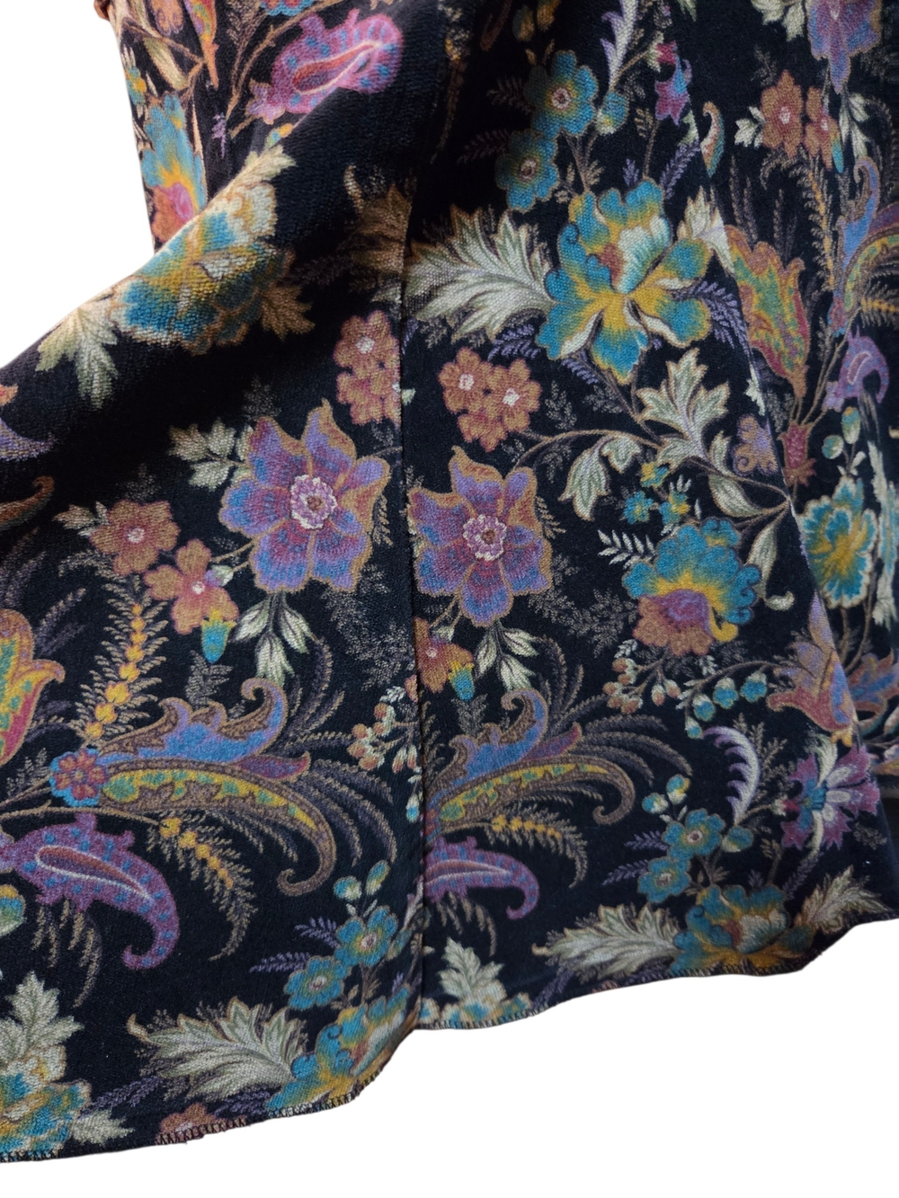 Luxurious Fall Floral Paisley Tapestry Skirt M/L - Picture 4 of 7